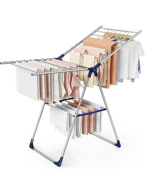 New Clothes Drying Rack, 55.5" Adjustable Wings, Foldable Design